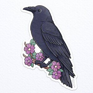 3 for $15 - Raven Bird Sticker Waterproof Sticker